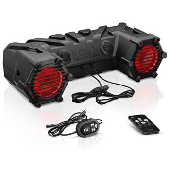BOSS Audio Systems ATV30BRGB ATV UTV Weatherproof Sound System – 6.5 Inch Speakers, 1 Inch Tweeters, Built-in Amplifier, Bluetooth, Multi-Color Illumination, Easy Installation for 12 Volt Vehicles | The Storepaperoomates Retail Market - Fast Affordable Shopping