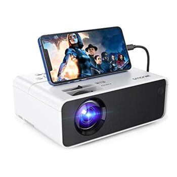 Movie Projector, SMONET 1080P HD Projector 7500L Home Projector Video TV Projector Mini Portable LED Projector Outdoor Indoor Wall Compatible with TV Stick Laptops PC PS5 HDMI USB | The Storepaperoomates Retail Market - Fast Affordable Shopping