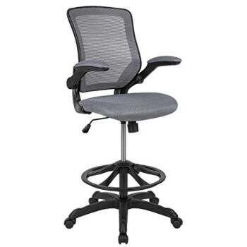 Flash Furniture Office Seating, 27″W x 27″D x 42″ – 49.5″H, Dark Gray | The Storepaperoomates Retail Market - Fast Affordable Shopping