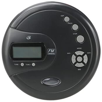 GPX PC332B Portable CD Player with Anti-Skip Protection, FM Radio and Stereo Earbuds – Black | The Storepaperoomates Retail Market - Fast Affordable Shopping