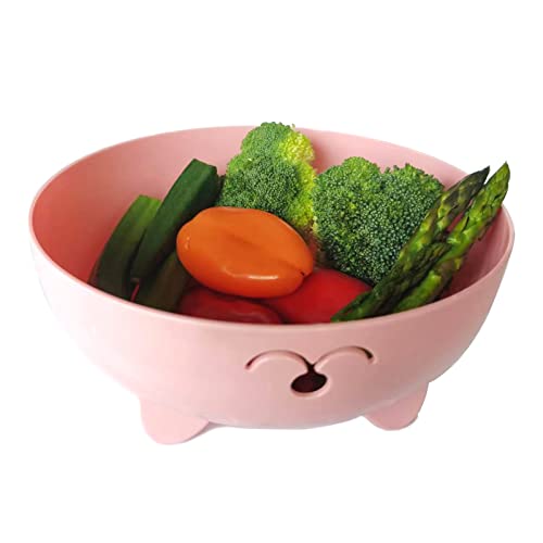 2000ML/68OZ Microwave Ramen Bowl, Noodle Bowl with Strainer and Handle , Multifunctional Bowl for Cooking, Rinse,Storage.(Pink) | The Storepaperoomates Retail Market - Fast Affordable Shopping