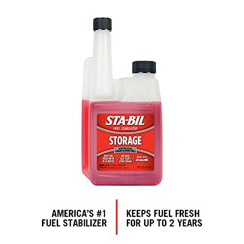 STA-BIL Storage Fuel Stabilizer – Keeps Fuel Fresh For Up To Two Years, Effective In All Gasoline Including All Ethanol Blended Fuels, For Quick, Easy Starts, Treats Up To 40 Gallons, 16oz (22207) , Red | The Storepaperoomates Retail Market - Fast Affordable Shopping