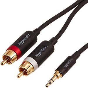 Amazon Basics 3.5mm to 2-Male RCA Adapter Audio Stereo Cable – 4 Feet