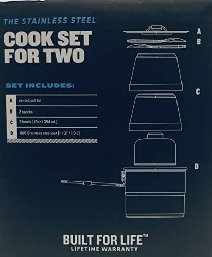 Stanley 10-09997-001 The Cook Set for Two Stainless Steel 1.1QT / 1.0L | The Storepaperoomates Retail Market - Fast Affordable Shopping