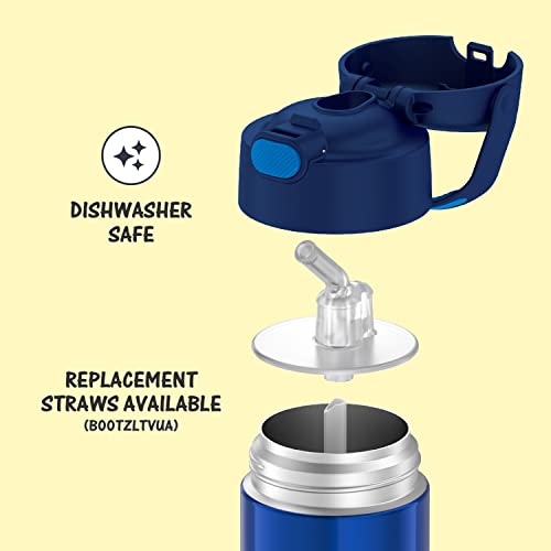THERMOS FUNTAINER 12 Ounce Stainless Steel Vacuum Insulated Kids Straw Bottle, Blue | The Storepaperoomates Retail Market - Fast Affordable Shopping