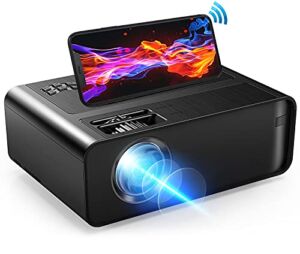 Mini Projector for iPhone, Xinteprid WiFi Movie Projector 2022 Upgrade 9000L with Synchronize Smartphone Screen, Portable Video Projector 1080P HD Supported 200″ Compatible with Android/iOS/HDMI/USB