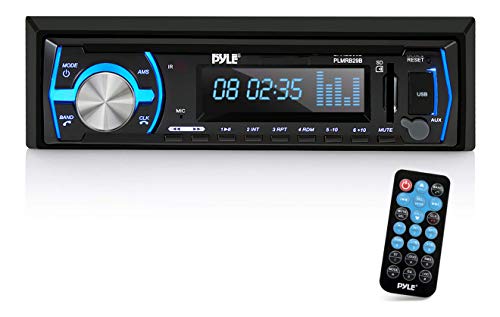 Pyle Marine Bluetooth Stereo Radio – 12v Single DIN Style Boat In dash Radio Receiver System with Built-in Mic, Digital LCD, RCA, MP3, USB, SD, AM FM Radio – Remote Control – PLMRB29B (Black) | The Storepaperoomates Retail Market - Fast Affordable Shopping