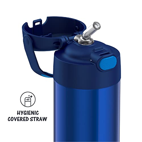 THERMOS FUNTAINER 12 Ounce Stainless Steel Vacuum Insulated Kids Straw Bottle, Blue | The Storepaperoomates Retail Market - Fast Affordable Shopping