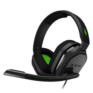 ASTRO Gaming A10 Wired Gaming Headset, Lightweight and Damage Resistant, ASTRO Audio, 3.5 mm Audio Jack, for Xbox Series X|S, Xbox One, PS5, PS4, Nintendo Switch, PC, Mac- Black/Green
