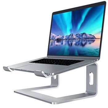 Soundance Laptop Stand, Aluminum Computer Riser, Ergonomic Laptops Elevator for Desk, Metal Holder Compatible with 10 to 15.6 Inches Notebook Computer, Silver | The Storepaperoomates Retail Market - Fast Affordable Shopping