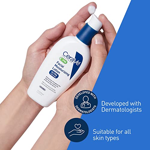 CeraVe PM Facial Moisturizing Lotion | Night Cream with Hyaluronic Acid and Niacinamide | Ultra-Lightweight, Oil-Free Moisturizer for Face | 3 Ounce | The Storepaperoomates Retail Market - Fast Affordable Shopping