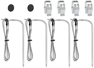 Meat Probe Kit for Masterbulit Gravity Series 560/800/1050 XL Digital Charcoal Grill and Smoker, Meat Probes with Clips and Gormmet 4-Pack