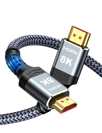 8K HDMI Cable 2.1 48Gbps 6.6FT/2M, Highwings High Speed HDMI Braided Cord-4K@120Hz 8K@60Hz, DTS:X, HDCP 2.2 & 2.3, HDR 10 Compatible with Roku TV/PS5/HDTV/Blu-ray | The Storepaperoomates Retail Market - Fast Affordable Shopping