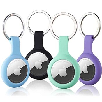 4 Pack Silicone Case for Airtags with Keychain, Protective Cover for Apple Air tag Key Finder Tracker, Pet Dog Itag Collar Necklace, Airtag Accessories Holder | The Storepaperoomates Retail Market - Fast Affordable Shopping