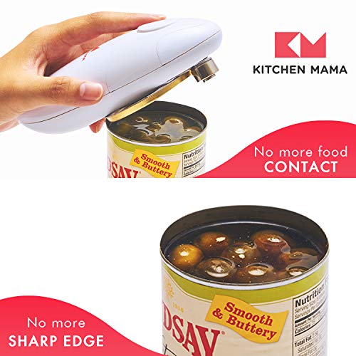 Kitchen Mama Electric Can Opener: Open Your Cans with A Simple Push of Button – Smooth Edge, Food-Safe and Battery Operated Handheld Can Opener(Red) | The Storepaperoomates Retail Market - Fast Affordable Shopping