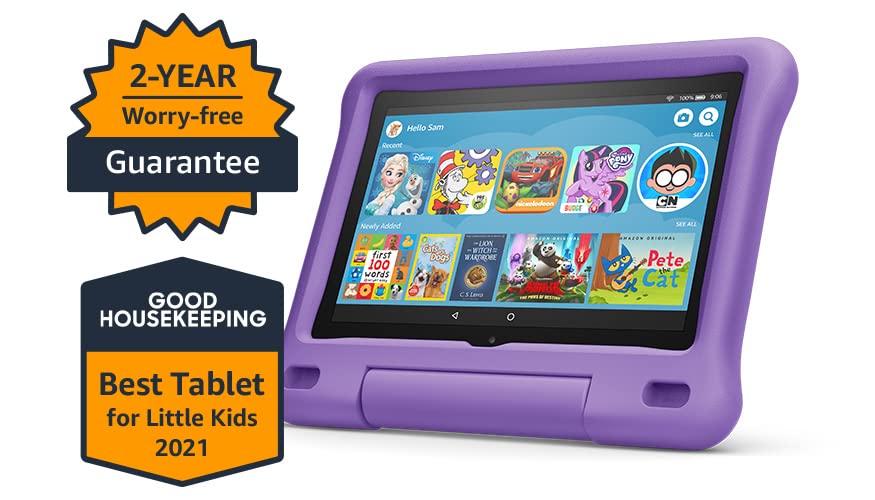 Fire HD 8 Kids tablet, 8″ HD display, ages 3-7, 32 GB, includes a 1-year subscription to Amazon Kids+ content, Purple Kid-Proof Case, (2020 release) | The Storepaperoomates Retail Market - Fast Affordable Shopping