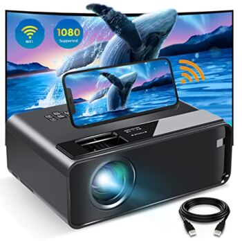 ELEPHAS Mini WiFi Projector for iPhone, 2022 Upgraded HD Movie Projector with Synchronize Smartphone Screen, Portable Projector Supports 1080P, Compatible with iOS/Android/TV Stick, and HDMI/USB/VGA | The Storepaperoomates Retail Market - Fast Affordable Shopping