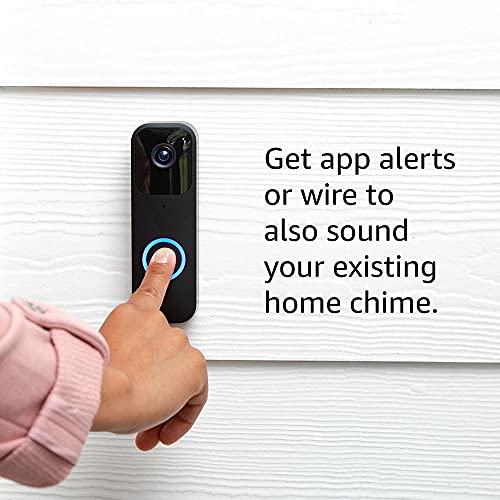 Blink Video Doorbell | Two-way audio, HD video, motion and chime app alerts and Alexa enabled — wired or wire-free (Black) | The Storepaperoomates Retail Market - Fast Affordable Shopping
