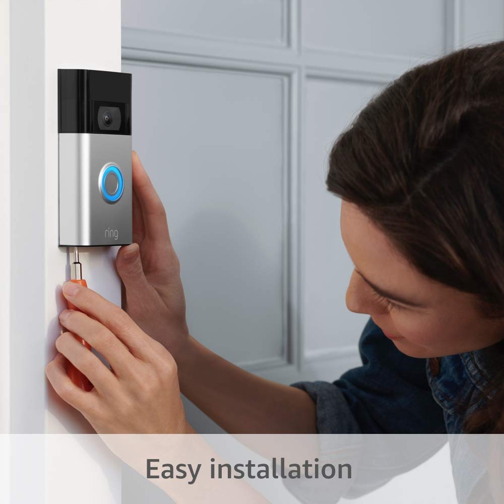 Certified Refurbished Ring Video Doorbell – newest generation, 2020 release – 1080p HD video, improved motion detection, easy installation – Satin Nickel | The Storepaperoomates Retail Market - Fast Affordable Shopping