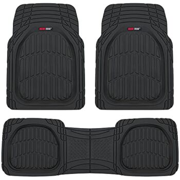 Motor Trend 923-BK Black FlexTough Contour Liners-Deep Dish Heavy Duty Rubber Floor Mats for Car SUV Truck & Van-All Weather Protection Trim to Fit Most Vehicles | The Storepaperoomates Retail Market - Fast Affordable Shopping