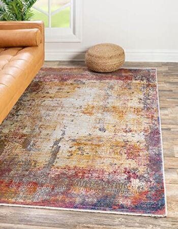 Unique Loom Deepa Collection Area Rug – Frontier (Rectangular 5′ 3″ x 7′ 9″, Multi/ Blue) | The Storepaperoomates Retail Market - Fast Affordable Shopping