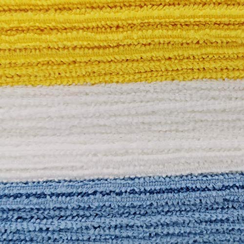 Amazon Basics Microfiber Cleaning Cloths, Non-Abrasive, Reusable and Washable – Pack of 24, 12 x16-Inch, Blue, White and Yellow | The Storepaperoomates Retail Market - Fast Affordable Shopping