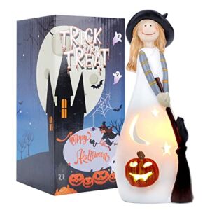 Halloween Witch Figurine Candle Holder Gift, Holiday Halloween Decorations, Fall Party Decor, Home Statue Indoor Figure