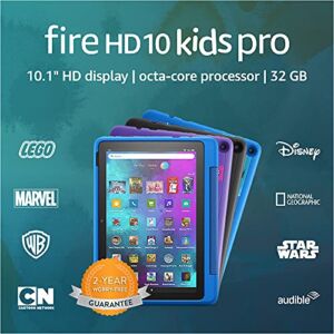 Fire HD 10 Kids Pro tablet, 10.1″, 1080p Full HD, ages 6–12, 32 GB, (2021 release), named”Best Tablet for Big Kids” by Good Housekeeping, Doodle