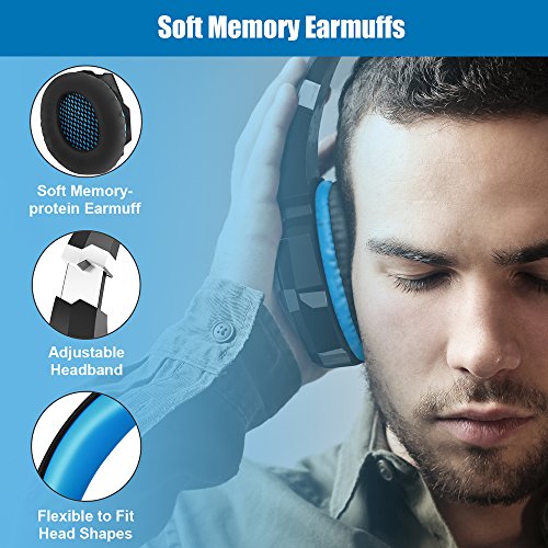 BENGOO G9000 Gaming Headset Professional 3.5mm PC LED Light Game Bass Headphones Stereo Noise Isolation Over-ear Headset Headband with Mic Microphone For PS4 Laptop Computer and Smart Phone | The Storepaperoomates Retail Market - Fast Affordable Shopping