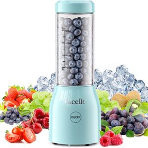 Facelle Smoothie Blender, 400W Powerful Personal Blender, 17Oz Personal Size Blender with 4 Sharp Stainless Steel Blades, Smart Switch Portable Blender for Shakes Frozen Drinks Smoothies Food Juices