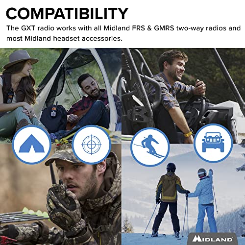 Midland 50 Channel Waterproof GMRS Two-Way Radio – Long Range Walkie Talkie with 142 Privacy Codes, SOS Siren, and NOAA Weather Alerts and Weather Scan (Black/Silver, Pair Pack) | The Storepaperoomates Retail Market - Fast Affordable Shopping