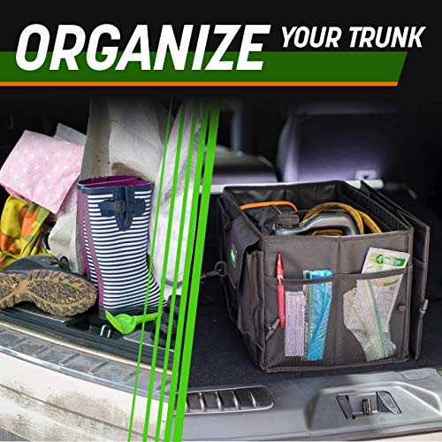 Drive Auto Car Trunk Organizer – Collapsible, Multi-Compartment Automotive SUV Car Organizer for Storage w/ Adjustable Straps – Truck & Car Accessories for Women and Men – Grey | The Storepaperoomates Retail Market - Fast Affordable Shopping
