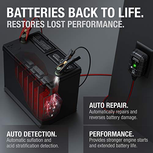 NOCO GENIUS1, 1-Amp Automatic Smart Charger, 6V and 12V Portable Automotive Car Battery Charger, Battery Maintainer, Trickle Charger and Battery Desulfator with Temperature Compensation | The Storepaperoomates Retail Market - Fast Affordable Shopping