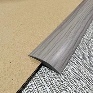 DAILISEN 9.84ft Vinyl Self Adhesive Overlap Threshold Reducer,Flooring Tile Laminate Border Transition Strip,Flat Carpet Rug Edging Strips, Fluted Saddle,Flexible Molding Trim,Stair Edging