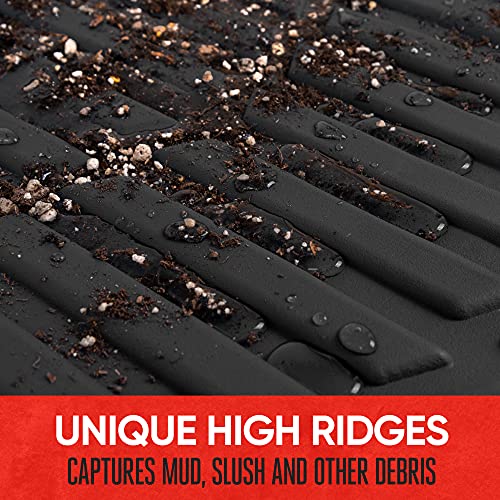 Motor Trend 923-BK Black FlexTough Contour Liners-Deep Dish Heavy Duty Rubber Floor Mats for Car SUV Truck & Van-All Weather Protection Trim to Fit Most Vehicles | The Storepaperoomates Retail Market - Fast Affordable Shopping