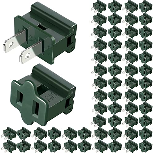 Christmas SPT-2 Female and Male Slip Plug SPT-2 Vampire Plug Zip Plug Gilbert Plug Male Female Slide Plug Electrical Light End Plug Adapter for Xmas Holiday Party (60, Green) | The Storepaperoomates Retail Market - Fast Affordable Shopping