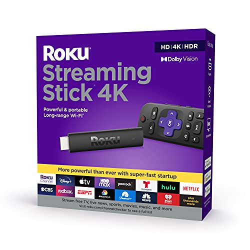 Roku Streaming Stick 4K | Streaming Device 4K/HDR/Dolby Vision with Roku Voice Remote and TV Controls | The Storepaperoomates Retail Market - Fast Affordable Shopping