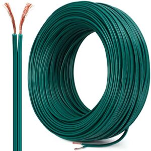 328 Feet Christmas SPT-1 Electric Wire Green Electrical Wire Christmas SPT-1 Zip Cord Wire Bulk Blank Wire Work with SPT-1 Vampire Plug 7 Amps