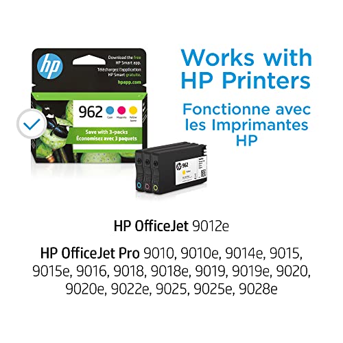 Original HP 962 Cyan, Magenta, Yellow Ink Cartridges (3 Count -pack of 1) | Works with HP OfficeJet 9010 Series, HP OfficeJet Pro 9010, 9020 Series | Eligible for Instant Ink | 3YP00AN | The Storepaperoomates Retail Market - Fast Affordable Shopping