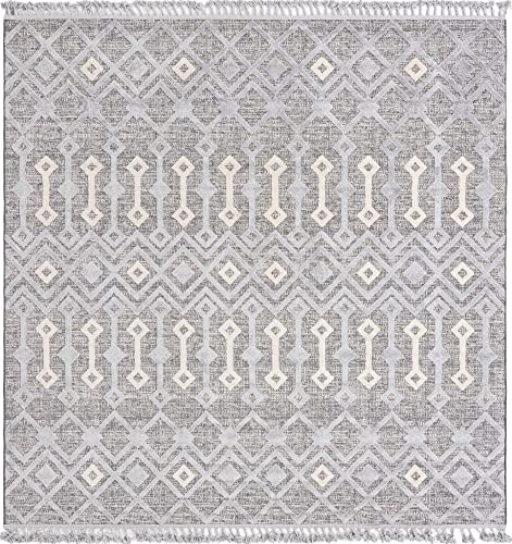 Unique Loom Arlo Collection Area Rug – Lenny (Square 9′ 10″ x 9′ 10″, Gray/ Ivory) | The Storepaperoomates Retail Market - Fast Affordable Shopping