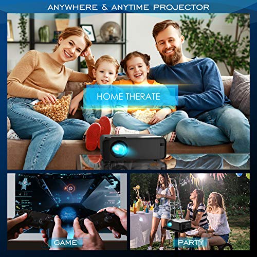 ELEPHAS Mini WiFi Projector for iPhone, 2022 Upgraded HD Movie Projector with Synchronize Smartphone Screen, Portable Projector Supports 1080P, Compatible with iOS/Android/TV Stick, and HDMI/USB/VGA | The Storepaperoomates Retail Market - Fast Affordable Shopping