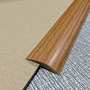 ZEYUE 6.56 FT PVC Carpet & Floor Edging Trim Strip-Threshold Transition Strips-Self Adhesive-Suitable for Threshold Transitions with a Height Less Than 5 mm (5mm, Yellow Oak)