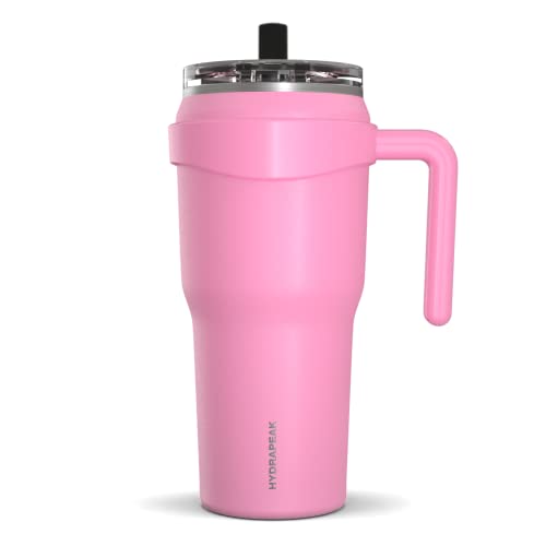 Hydrapeak Roadster 40oz Tumbler with Handle and Straw Lid, Insulated Leak Proof Double Walled Stainless Steel Coffee Travel Mug – Keeps Cold for 34 Hours or Hot for 10 Hours (Bubblegum) | The Storepaperoomates Retail Market - Fast Affordable Shopping
