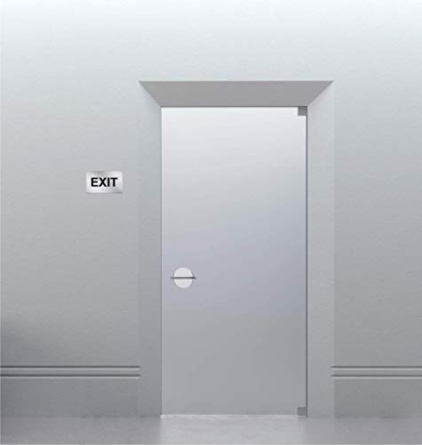 ADA Exit Sign Aluminum Panel Raised Letters and Braille (5″ x 3″) Brushed Aluminum | The Storepaperoomates Retail Market - Fast Affordable Shopping