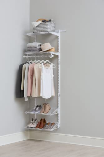 Rubbermaid Expandable Closet Shelf Kit, 2-4 ft., White, for Home/Closet/Garage/Laundry/Mudroom/Basement/House | The Storepaperoomates Retail Market - Fast Affordable Shopping