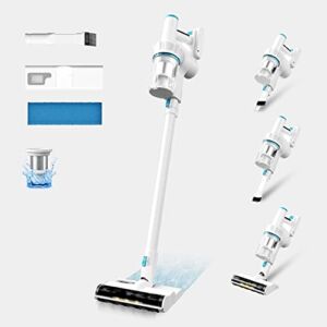 YOKEKON Cordless Stick Vacuum Cleaner – 280W Brushless Motor with 22KPa Powerful Suction for Pet Family, Wet and Dry Lightweight Vacuum Cleaner with 35min Detachable Battery