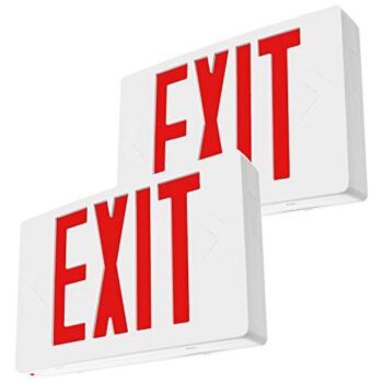 LFI Lights – 2 Pack – UL Certified – Hardwired Red LED Exit Emergency Sign Light – Standard – Battery Backup – LEDRBBx2 | The Storepaperoomates Retail Market - Fast Affordable Shopping