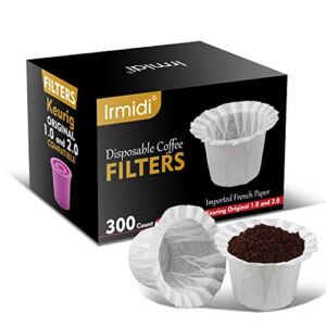 Disposable Coffee Paper Filters 300 Count  K Cup Coffee Filters for Keurig Brewers Single Serve 1.0 and 2.0 , Coffee filterFits With All Reusable and disposable Coffee Pods