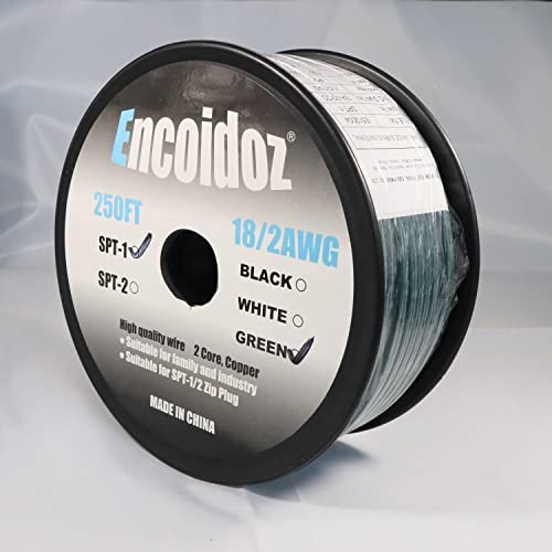 Encoidoz 18/2 Gauge SPT-1 Electrical Wire Green,UL Listed,Direct Burial Extension Cord,Landscape Lighting Wire (250FT) | The Storepaperoomates Retail Market - Fast Affordable Shopping