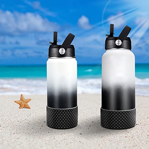 GLINK Bottle Boot, Compatible with Hydro Flask and Others, Accessory Silicone Water Bottle Protector, Anti-Slip Flex Boot with Diamond Texture, Protective Bottom Sleeve Cover (Black 32-40 oz) | The Storepaperoomates Retail Market - Fast Affordable Shopping